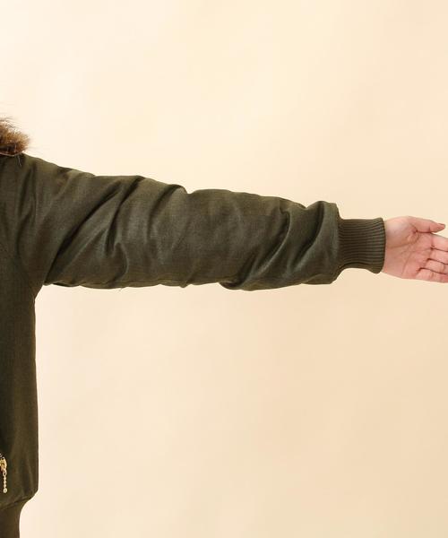 coen(コーエン)の「中綿フーデッドブルゾン(ミリタリージャケット・レディース・ダークグレー/オリーブ・LARGE/MEDIUM)」の5枚目の写真