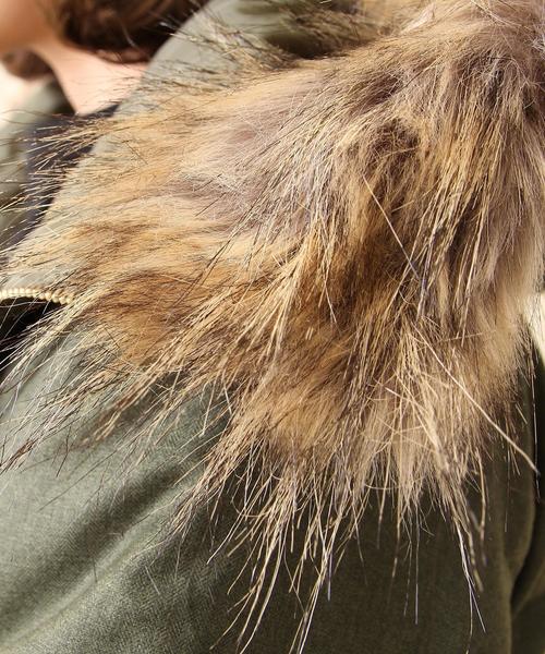 coen(コーエン)の「中綿フーデッドブルゾン(ミリタリージャケット・レディース・ダークグレー/オリーブ・LARGE/MEDIUM)」の6枚目の写真