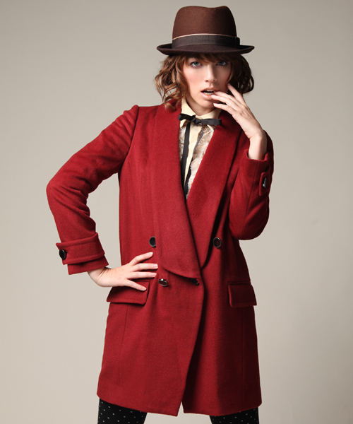 CROON A SONG（クルーンアソング）の「ショールカラーコート（その他アウター・レディース・ブラック/キャメル/ボルドー/ダークグリーン・36/38）」の4枚目の写真