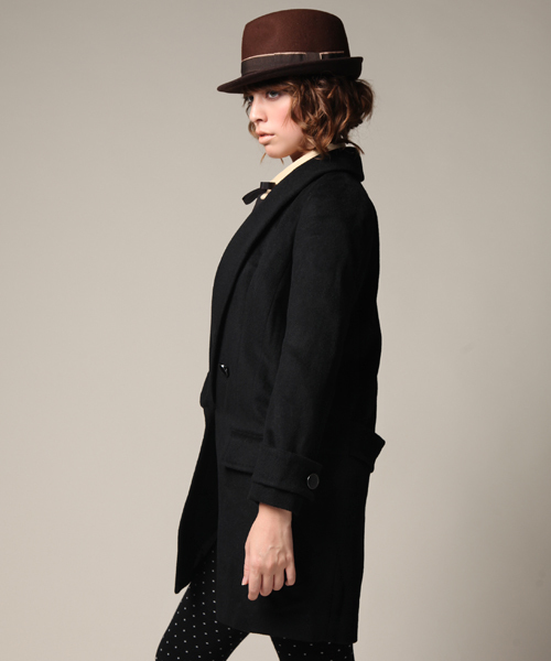 CROON A SONG（クルーンアソング）の「ショールカラーコート（その他アウター・レディース・ブラック/キャメル/ボルドー/ダークグリーン・36/38）」の6枚目の写真