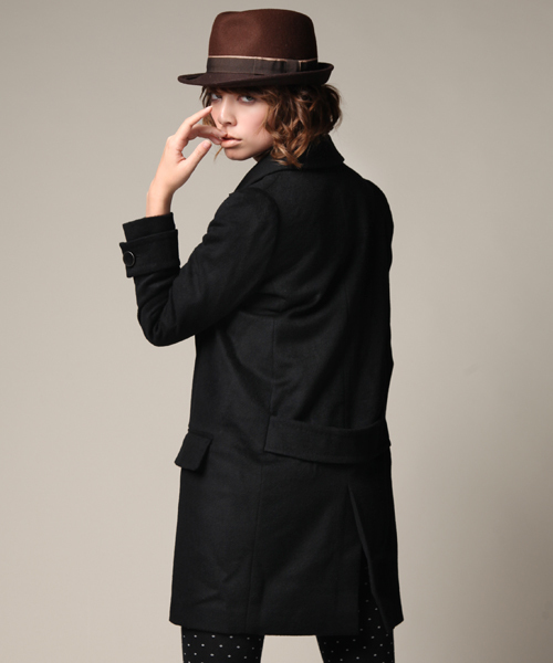 CROON A SONG（クルーンアソング）の「ショールカラーコート（その他アウター・レディース・ブラック/キャメル/ボルドー/ダークグリーン・36/38）」の7枚目の写真