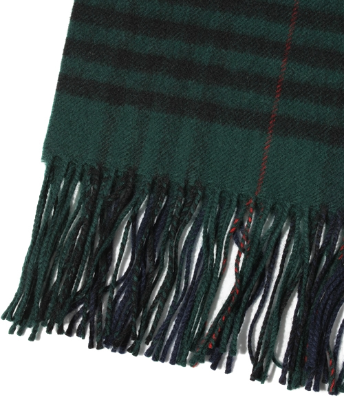 BEAUTY&YOUTH UNITED ARROWS（ビューティーアンドユースユナイテッドアローズ）の「BY ウール チェック ストール 60x180 ◆（ストール/ショール・レディース・ベージュ/レッド/ダークグリーン・フリー）」の4枚目の写真