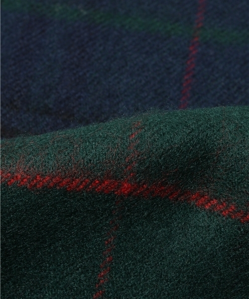 BEAUTY&YOUTH UNITED ARROWS（ビューティーアンドユースユナイテッドアローズ）の「BY ウール チェック ストール 60x180 ◆（ストール/ショール・レディース・ベージュ/レッド/ダークグリーン・フリー）」の5枚目の写真