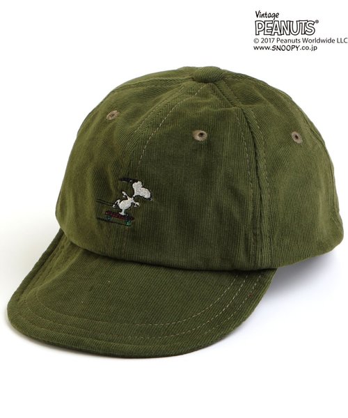 F.O.KIDS（エフオーキッズ）の「PEANUTS CAP(スヌーピー)（キャップ・キッズ・インディゴブルー/ブラウン/チェック/レッド/カーキ/ブラック・58/54/46/50）」の4枚目の写真