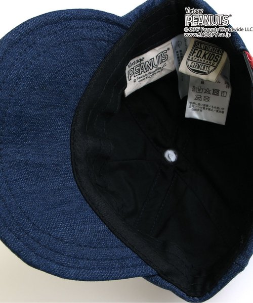 F.O.KIDS（エフオーキッズ）の「PEANUTS CAP(スヌーピー)（キャップ・キッズ・インディゴブルー/ブラウン/チェック/レッド/カーキ/ブラック・58/54/46/50）」の9枚目の写真