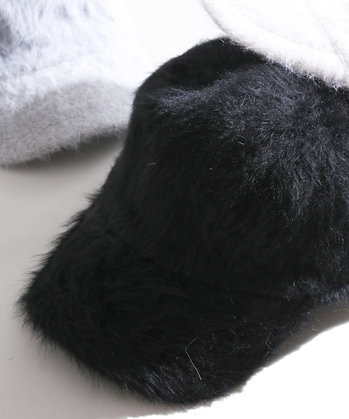 WEGO（ウィゴー）の「WEGO/アンゴラLOWキャップ（キャップ・レディース・ブラック/グレー/ホワイト・FREE）」の3枚目の写真