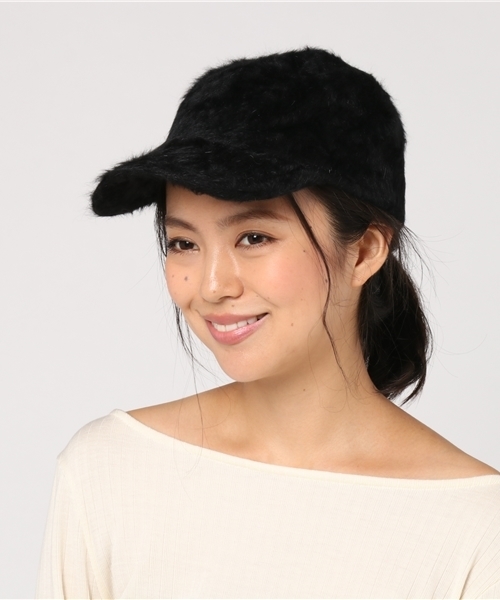 WEGO（ウィゴー）の「WEGO/アンゴラLOWキャップ（キャップ・レディース・ブラック/グレー/ホワイト・FREE）」の9枚目の写真