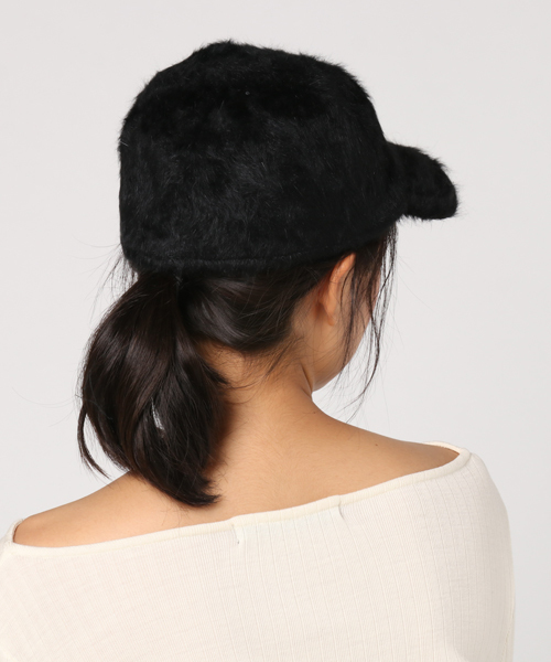 WEGO（ウィゴー）の「WEGO/アンゴラLOWキャップ（キャップ・レディース・ブラック/グレー/ホワイト・FREE）」の5枚目の写真