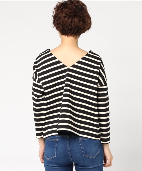 RIVE DROITE（リヴドロワ）の「デラベボーダープルオーバー（Tシャツ/カットソー・レディース・ブラック/ネイビー/レッド・FREE）」の9枚目の写真