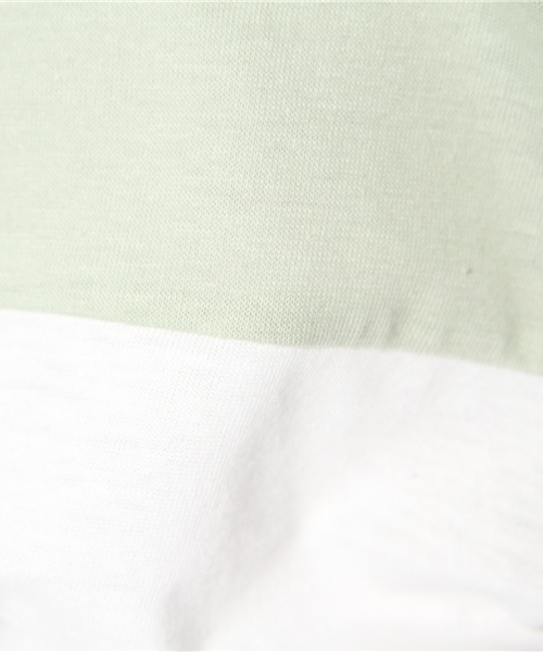 mystic(ミスティック)の「配色T(Tシャツ/カットソー・レディース・ミント/ブラック/ベージュ/ラベンダー・フリ-)」の8枚目の写真