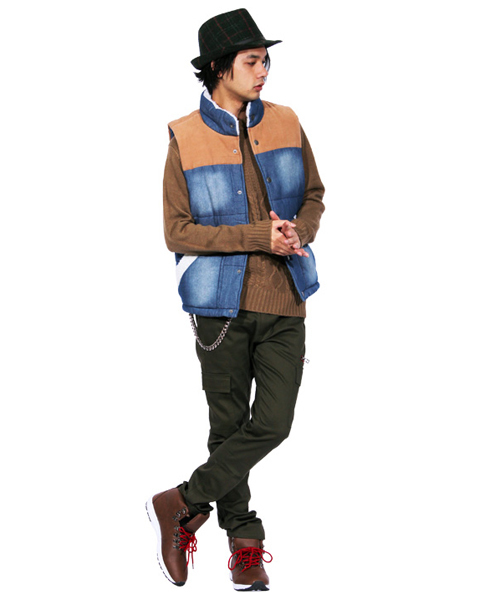 8(eight)(エイト)の「チェック 中折れ ハット 帽子(ハット・メンズ・ネイビー/グリーン・FREE)」の3枚目の写真