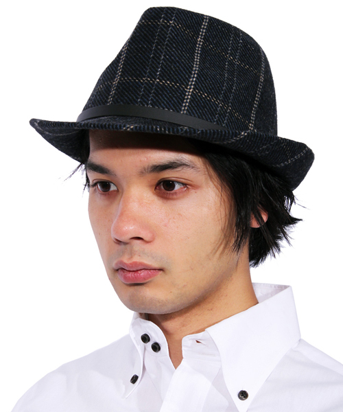 8(eight)(エイト)の「チェック 中折れ ハット 帽子(ハット・メンズ・ネイビー/グリーン・FREE)」の18枚目の写真