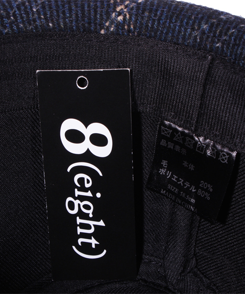 8(eight)(エイト)の「チェック 中折れ ハット 帽子(ハット・メンズ・ネイビー/グリーン・FREE)」の19枚目の写真