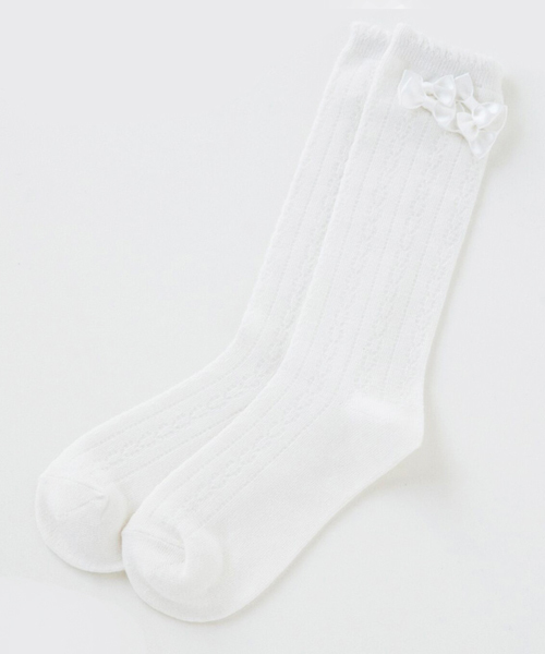 Catherine Cottage（キャサリンコテージ）の「フォーマルハイソックス（ソックス/靴下・キッズ・ホワイト/ネイビー・L/M/S/XS）」の2枚目の写真