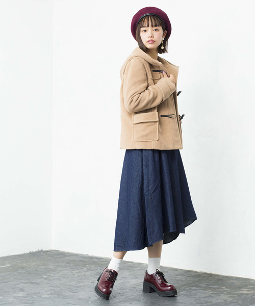 WEGO（ウィゴー）の「WEGO/ダッフルコート（ダッフルコート・レディース・ネイビー/キャメル・MEDIUM/LARGE）」の13枚目の写真