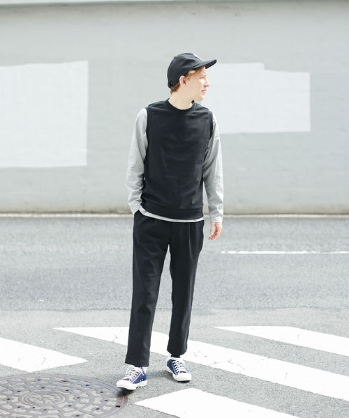 L&HARMONY（エルアンドハーモニー）の「[L&HARMONY / エルアンドハーモニー] ポンチスウェットイージースラックス（スラックス・メンズ・ブラック/ネイビー/グレー・LARGE/MEDIUM）」の9枚目の写真