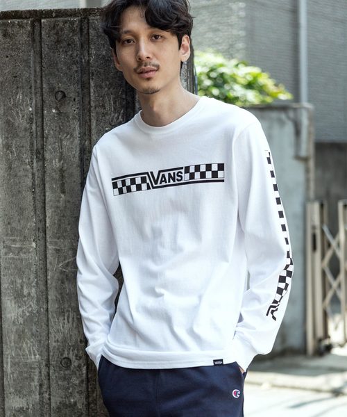 VANS（バンズ）の「VANS/ヴァンズ BMX L/S T-Shirt（Tシャツ/カットソー・メンズ・ホワイト/ブラック・XL/M/L）」の2枚目の写真