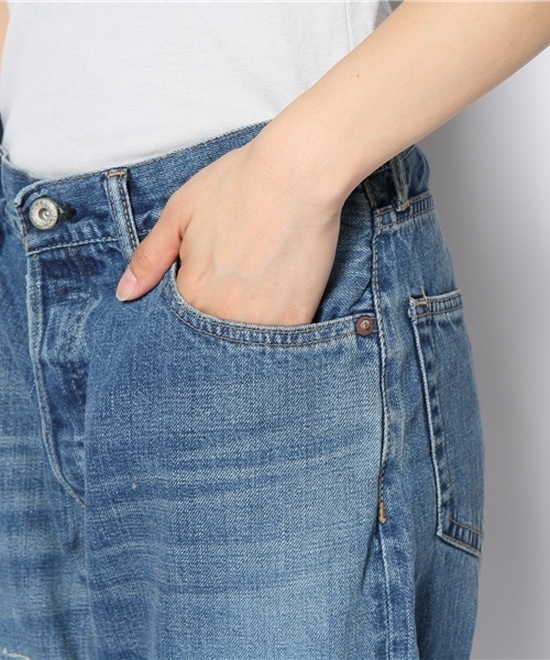 BEAMS BOY(ビームスボーイ)の「Sanca / USED クロップドデニム(デニムパンツ・レディース・インディゴブルー・ONE SIZE)」の6枚目の写真