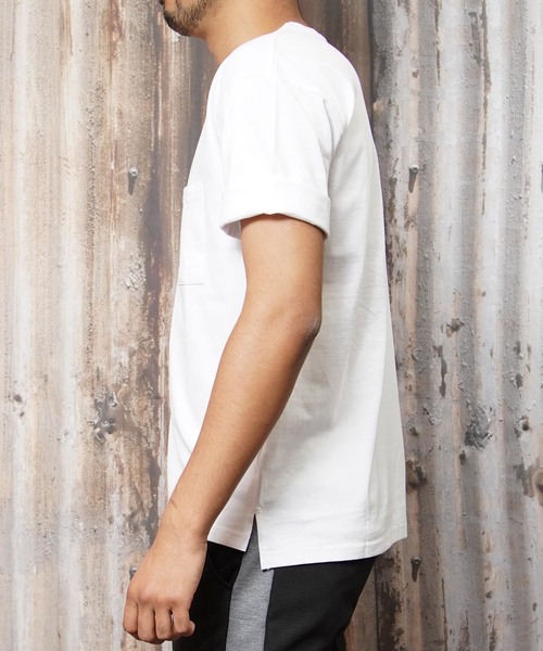 おしゃれスタ(オシャレスタ)の「ルーズシルエット半袖Tシャツ(IR)(Tシャツ/カットソー・メンズ・ベージュ/グレー/オリーブ/ピンク/ホワイト/ブラック・L/M)」の15枚目の写真