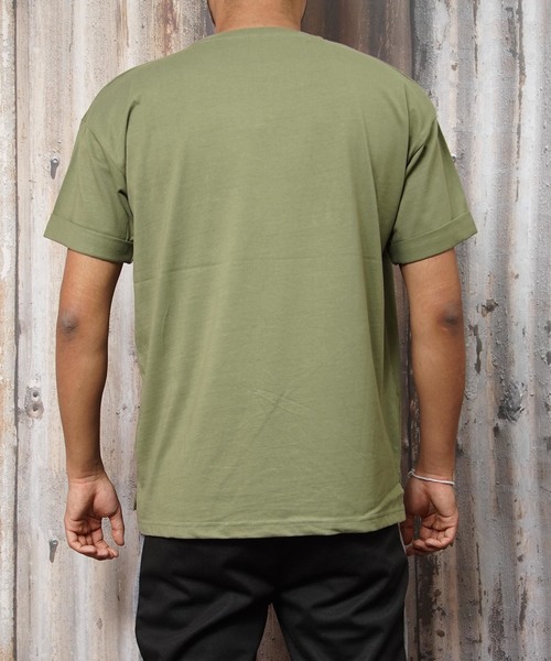おしゃれスタ(オシャレスタ)の「ルーズシルエット半袖Tシャツ(IR)(Tシャツ/カットソー・メンズ・ベージュ/グレー/オリーブ/ピンク/ホワイト/ブラック・L/M)」の21枚目の写真