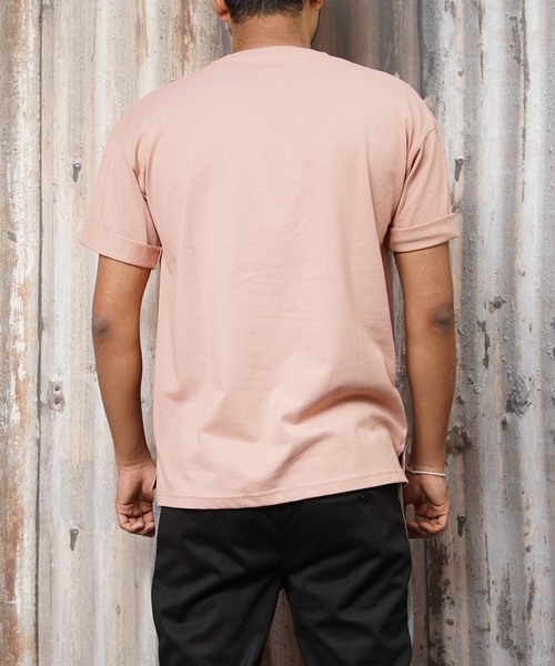 おしゃれスタ(オシャレスタ)の「ルーズシルエット半袖Tシャツ(IR)(Tシャツ/カットソー・メンズ・ベージュ/グレー/オリーブ/ピンク/ホワイト/ブラック・L/M)」の22枚目の写真