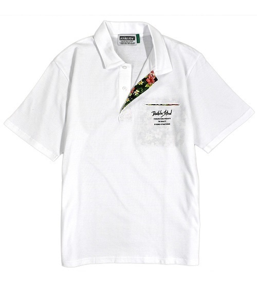 DOUBLE STEAL（ダブルスティール）の「Cut pocket POLO　ポロ（ポロシャツ・メンズ・ホワイト系その他/ブラック系その他/ホワイト系その他2/ブラック系その他2・MEDIUM/LARGE/X-LARGE）」の2枚目の写真
