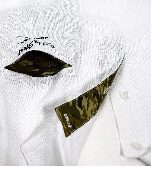DOUBLE STEAL（ダブルスティール）の「Cut pocket POLO　ポロ（ポロシャツ・メンズ・ホワイト系その他/ブラック系その他/ホワイト系その他2/ブラック系その他2・MEDIUM/LARGE/X-LARGE）」の8枚目の写真