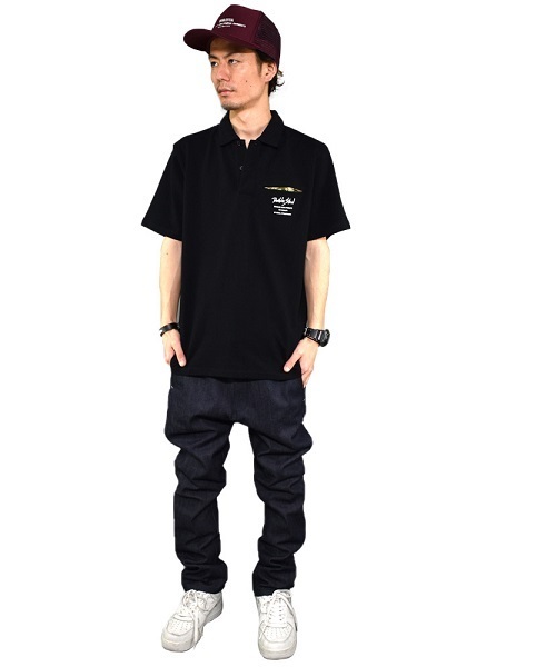 DOUBLE STEAL（ダブルスティール）の「Cut pocket POLO　ポロ（ポロシャツ・メンズ・ホワイト系その他/ブラック系その他/ホワイト系その他2/ブラック系その他2・MEDIUM/LARGE/X-LARGE）」の7枚目の写真