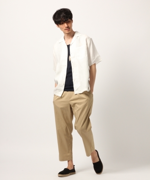 GLOBAL WORK(グローバルワーク)の「リネンオープンカラーシャツ半袖/789422(シャツ/ブラウス・メンズ・ミント/ホワイト系その他2/ベージュ/ダークブルー/レッド・SMALL/X-LARGE/MEDIUM/LARGE)」の13枚目の写真