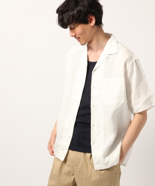 GLOBAL WORK(グローバルワーク)の「リネンオープンカラーシャツ半袖/789422(シャツ/ブラウス・メンズ・ミント/ホワイト系その他2/ベージュ/ダークブルー/レッド・SMALL/X-LARGE/MEDIUM/LARGE)」の18枚目の写真
