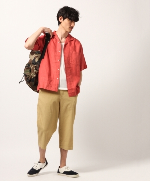 GLOBAL WORK(グローバルワーク)の「リネンオープンカラーシャツ半袖/789422(シャツ/ブラウス・メンズ・ミント/ホワイト系その他2/ベージュ/ダークブルー/レッド・SMALL/X-LARGE/MEDIUM/LARGE)」の21枚目の写真