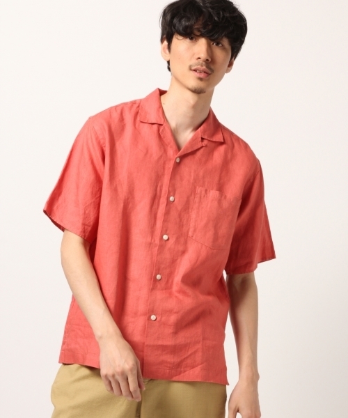 GLOBAL WORK(グローバルワーク)の「リネンオープンカラーシャツ半袖/789422(シャツ/ブラウス・メンズ・ミント/ホワイト系その他2/ベージュ/ダークブルー/レッド・SMALL/X-LARGE/MEDIUM/LARGE)」の20枚目の写真