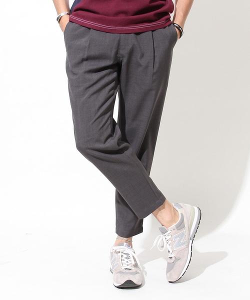 coen（コーエン）の「Pトロピカルイージースラックスアンクルパンツ（スラックス・メンズ・ダークグレー/ベージュ・SMALL/MEDIUM/LARGE/X-LARGE）」の2枚目の写真