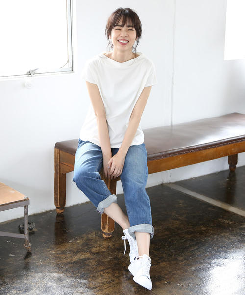 coen（コーエン）の「USA CTN ハイライズ5ポケットデニムパンツ（デニムパンツ・レディース・ネイビー/ブラック/ブルー・LARGE/SMALL/MEDIUM）」の6枚目の写真