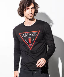 AZ by junhashimoto(エーゼイ バイ ジュンハシモト)プリントロング 半袖Ｔシャツ