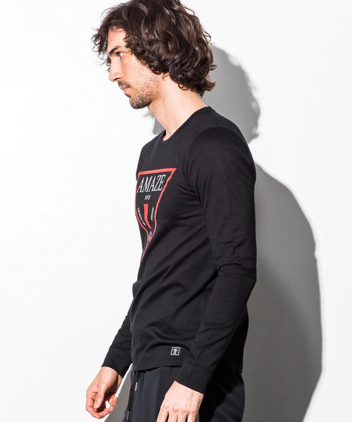 AZbyjunhashimoto_(エーゼイバイジュンハシモト)の「AZ by junhashimoto(エーゼイ バイ ジュンハシモト)プリントロング 半袖Tシャツ(Tシャツ/カットソー・メンズ・ブラック/グレー/ホワイト・LARGE/X-LARGE/SMALL/MEDIUM)」の7枚目の写真