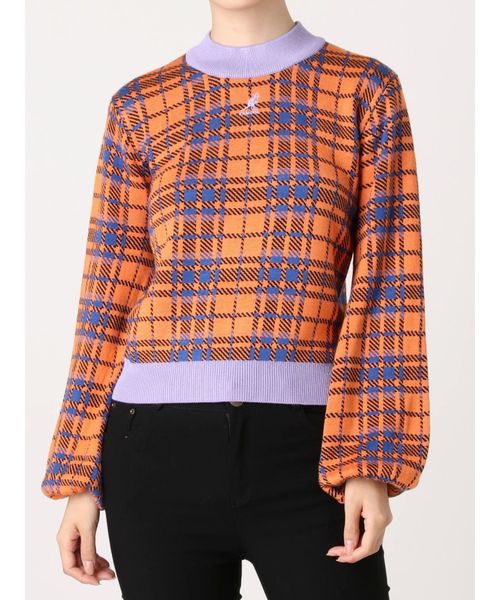 KANGOL(カンゴール)の「KANGOLボリュームスリーブニット(ニット/セーター・レディース・ブラック/レッド/ラベンダー/ブラウン/ダークグリーン/ピンク/ターコイズブルー/ライトグリーン・MEDIUM)」の6枚目の写真