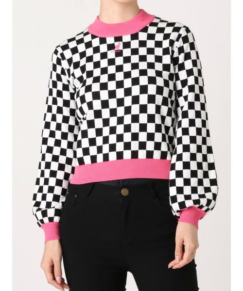 KANGOL(カンゴール)の「KANGOLボリュームスリーブニット(ニット/セーター・レディース・ブラック/レッド/ラベンダー/ブラウン/ダークグリーン/ピンク/ターコイズブルー/ライトグリーン・MEDIUM)」の7枚目の写真