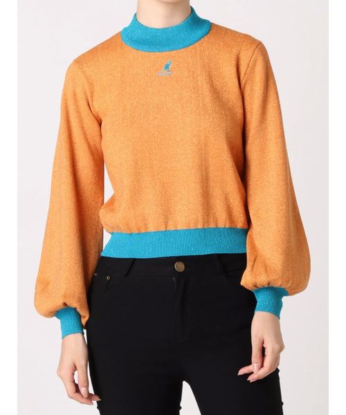 KANGOL(カンゴール)の「KANGOLボリュームスリーブニット(ニット/セーター・レディース・ブラック/レッド/ラベンダー/ブラウン/ダークグリーン/ピンク/ターコイズブルー/ライトグリーン・MEDIUM)」の5枚目の写真