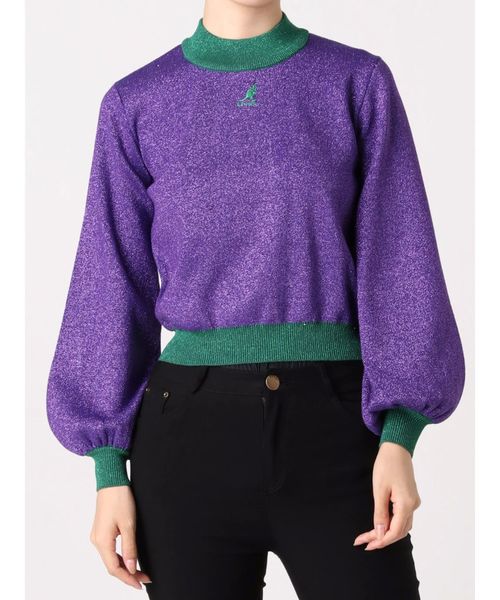 KANGOL(カンゴール)の「KANGOLボリュームスリーブニット(ニット/セーター・レディース・ブラック/レッド/ラベンダー/ブラウン/ダークグリーン/ピンク/ターコイズブルー/ライトグリーン・MEDIUM)」の4枚目の写真