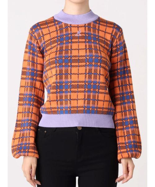 KANGOL(カンゴール)の「KANGOLボリュームスリーブニット(ニット/セーター・レディース・ブラック/レッド/ラベンダー/ブラウン/ダークグリーン/ピンク/ターコイズブルー/ライトグリーン・MEDIUM)」の9枚目の写真