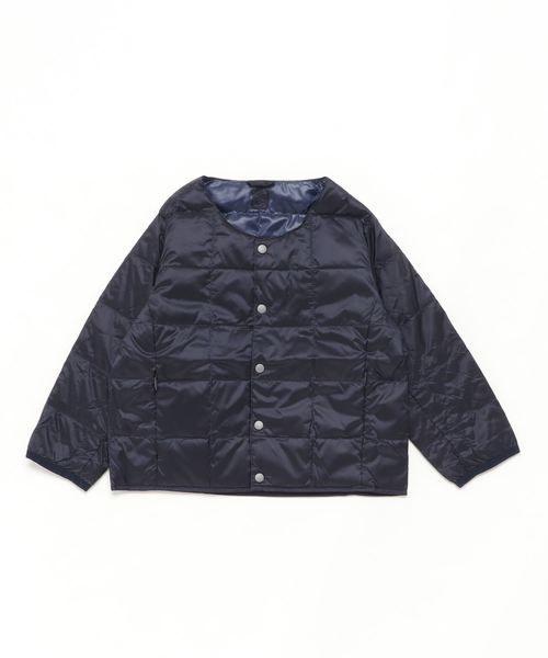 TAION(タイオン)の「【TAION】タイオン CREW NECK BUTTON DOWN JACKET KIDS(ダウンジャケット/コート)」|ネイビー