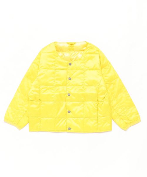 TAION(タイオン)の「【TAION】タイオン CREW NECK BUTTON DOWN JACKET KIDS(ダウンジャケット/コート)」|イエロー