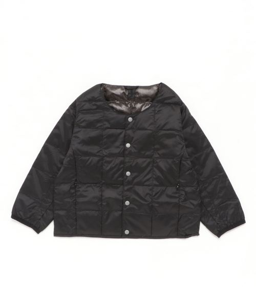 TAION(タイオン)の「【TAION】タイオン CREW NECK BUTTON DOWN JACKET KIDS(ダウンジャケット/コート・キッズ・ブラック/ベージュ/パープル/ネイビー/イエロー/レッド/グリーン/オリーブ/オレンジ系その他/ベージュ系その他/ラベンダー・100/110/120/130/140)」の2枚目の写真