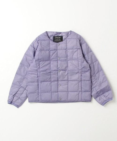 TAION(タイオン)の「【TAION】タイオン CREW NECK BUTTON DOWN JACKET KIDS(ダウンジャケット/コート・キッズ・ブラック/ベージュ/パープル/ネイビー/イエロー/レッド/グリーン/オリーブ/オレンジ系その他/ベージュ系その他/ラベンダー・100/110/120/130/140)」の8枚目の写真