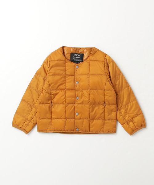 TAION(タイオン)の「【TAION】タイオン CREW NECK BUTTON DOWN JACKET KIDS(ダウンジャケット/コート・キッズ・ブラック/ベージュ/パープル/ネイビー/イエロー/レッド/グリーン/オリーブ/オレンジ系その他/ベージュ系その他/ラベンダー・100/110/120/130/140)」の11枚目の写真