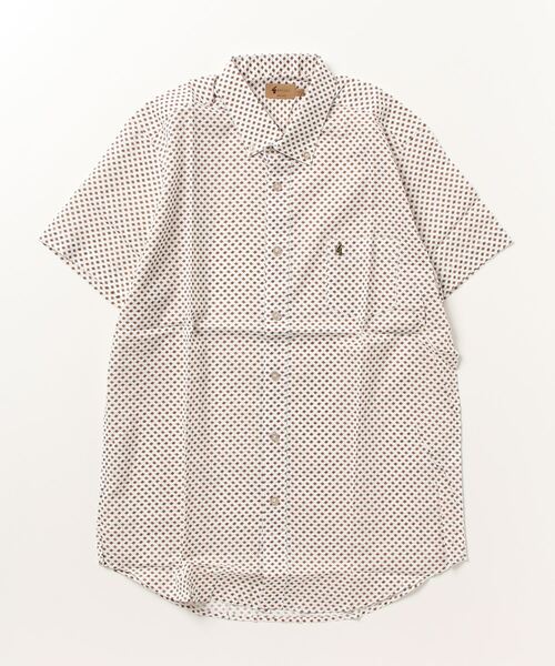 Gabicci(ガビッチ)の「ドット半袖シャツ(シャツ/ブラウス・メンズ・レッド/クリーム・MEDIUM/SMALL)」の2枚目の写真
