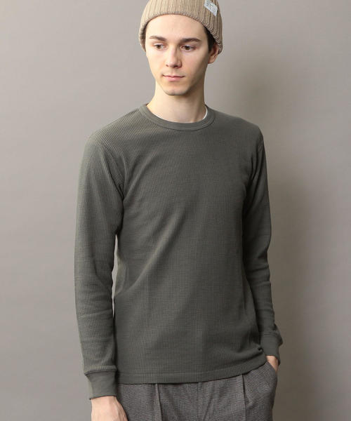 BEAUTY&YOUTH UNITED ARROWS（ビューティーアンドユースユナイテッドアローズ）の「BY サーモライト サーマル カットソー ◆（Tシャツ/カットソー・メンズ・グレー/ホワイト/オリーブ/ブラック・SMALL/MEDIUM/LARGE/X-LARGE）」の4枚目の写真