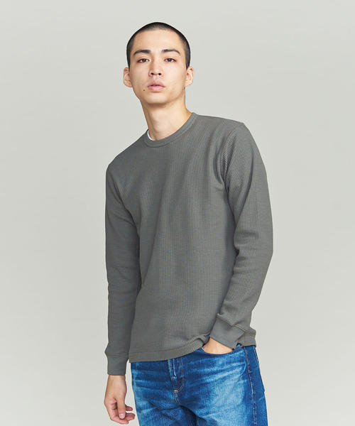 BEAUTY&YOUTH UNITED ARROWS（ビューティーアンドユースユナイテッドアローズ）の「BY サーモライト サーマル カットソー ◆（Tシャツ/カットソー・メンズ・グレー/ホワイト/オリーブ/ブラック・SMALL/MEDIUM/LARGE/X-LARGE）」の11枚目の写真