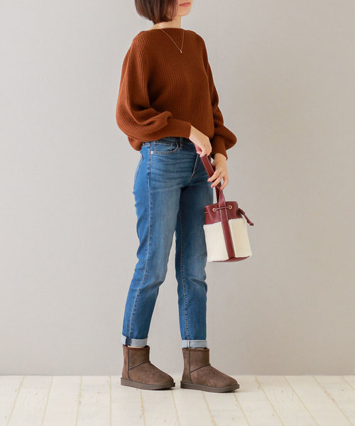 menue（メヌエ）の「完全防水 ムートンブーツ風 レインブーツ（ブーツ・レディース・ブラック/ダークブラウン/キャメル/グレイッシュベージュ・LL/3L/4L/S/M/L）」の11枚目の写真